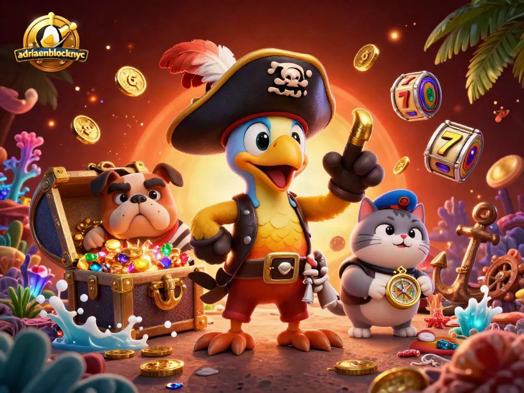 Experience thrills with adriaenblocknyc's vibrant gambling themed 3D scene, featuring dynamic slot elements.