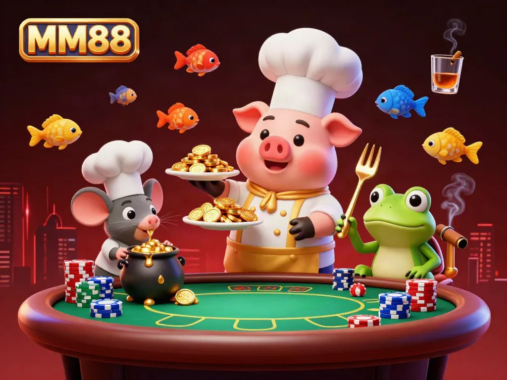 Engage in the thrilling world of MM88 fish shooting games, featuring vibrant underwater scenes.