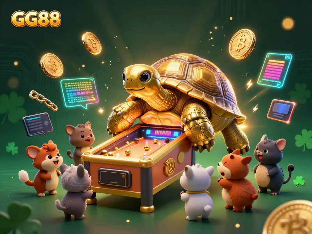 Experience the thrill of games at GG88 Casino with vibrant characters and dynamic crypto elements.