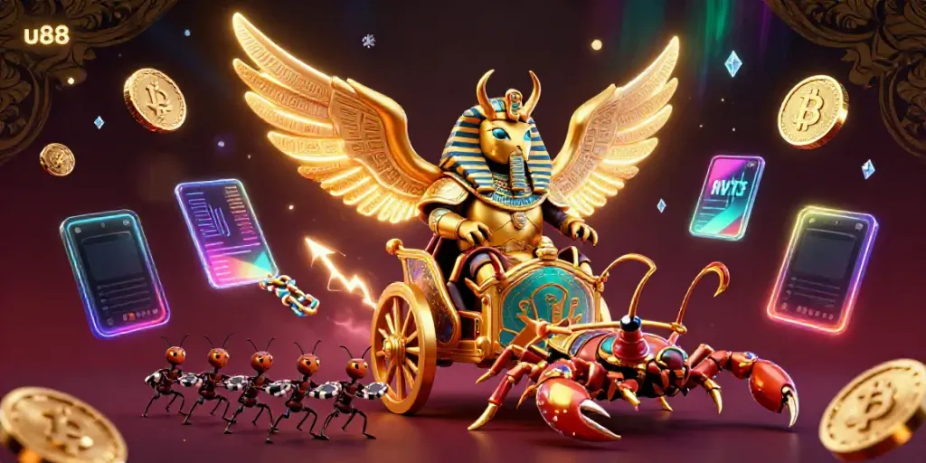 Engage with u88's new gaming world, where colossal characters and crypto collide in vibrant action.