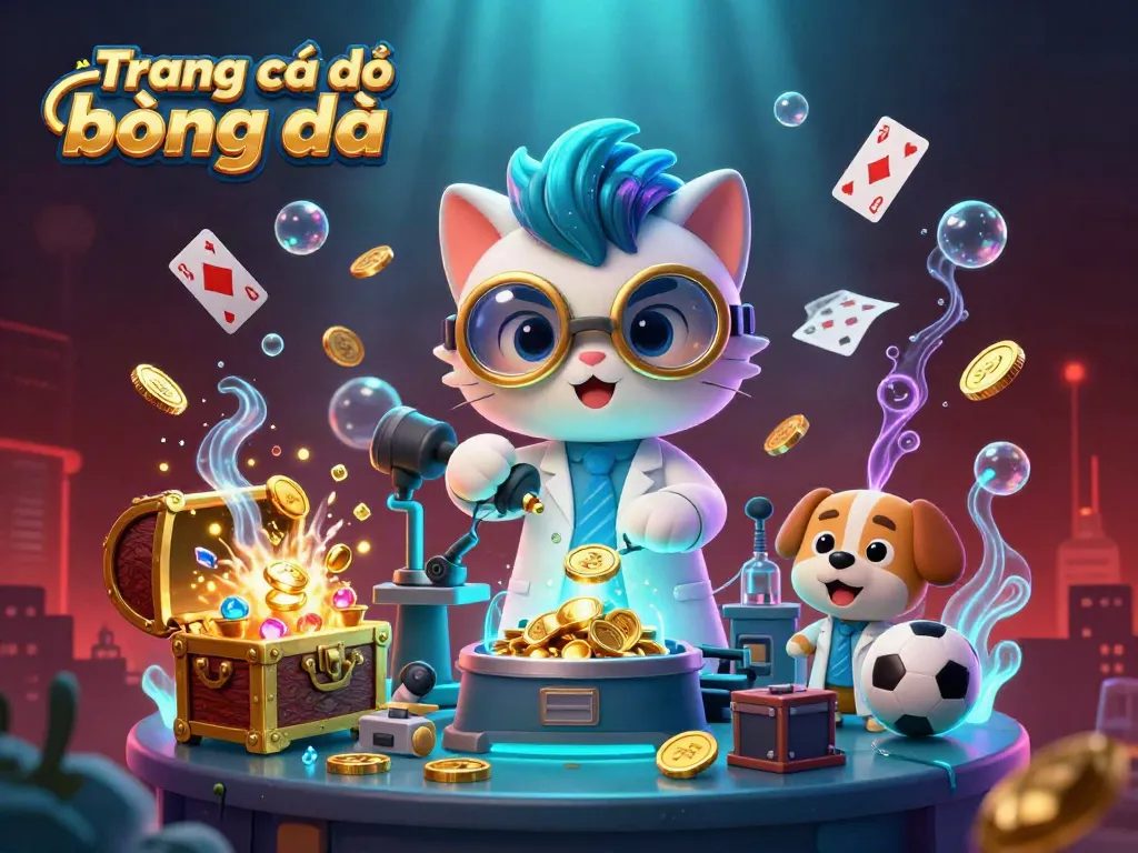 Experience thrilling betting with Trang cá độ bóng đá in this vibrant 3D digital scene.