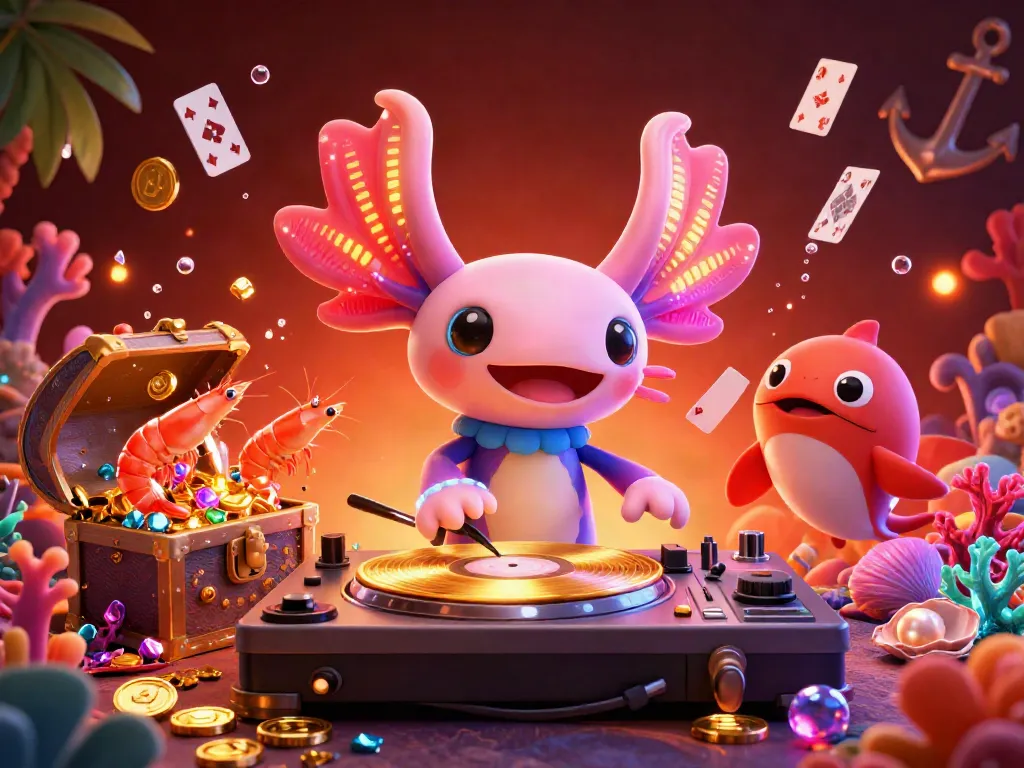 Spin to win at australianonlinecasino with vibrant characters in an underwater casino scene.
