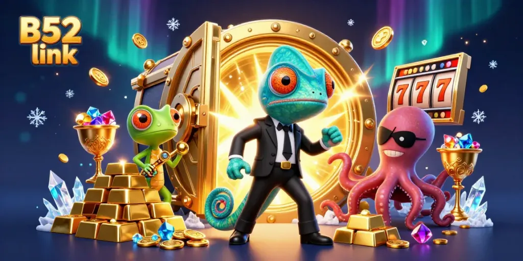 Engage in exciting casino action with B52 link as chameleon agents explore treasures in an ultra-detailed fantasy.
